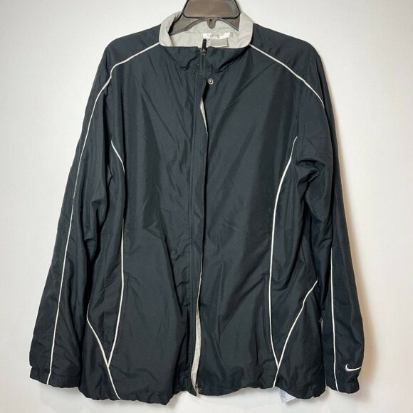 Nike Other - Nike Mens Vintage Full Zip Golf Jacket Windbreaker Black 2XL Long Sleeve 90s